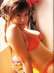 Beautiful gravure idols big brown eyes allures and intices
